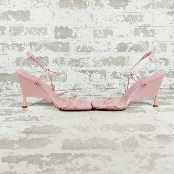 New GIA BORGHINI Giaborghini Strappy Wedge Pink Sandals A338 - Picture 7 of 13